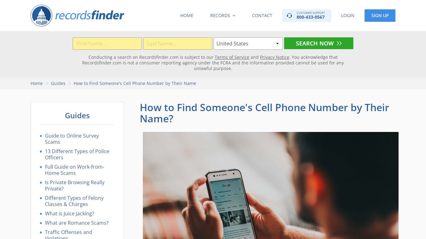 How to Find Someone's Cell Phone Number? - RecordsFinder